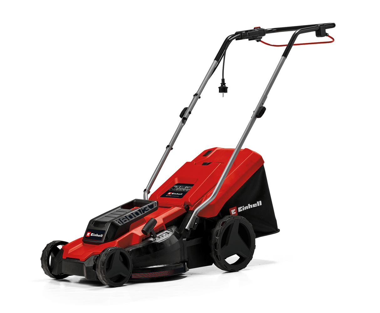 Masina de tuns iarba/gazon electrica Einhell GC - EM 1600/37 (1600W, latime de taiere de 37 cm, pana la 700 m², cos de colectare de 38 l, reglare centrala a inaltimii de taiere cu inaltime de taiere de 20 - 60 mm Einhell - scule electrice si unelte profesionale - BricoMart
