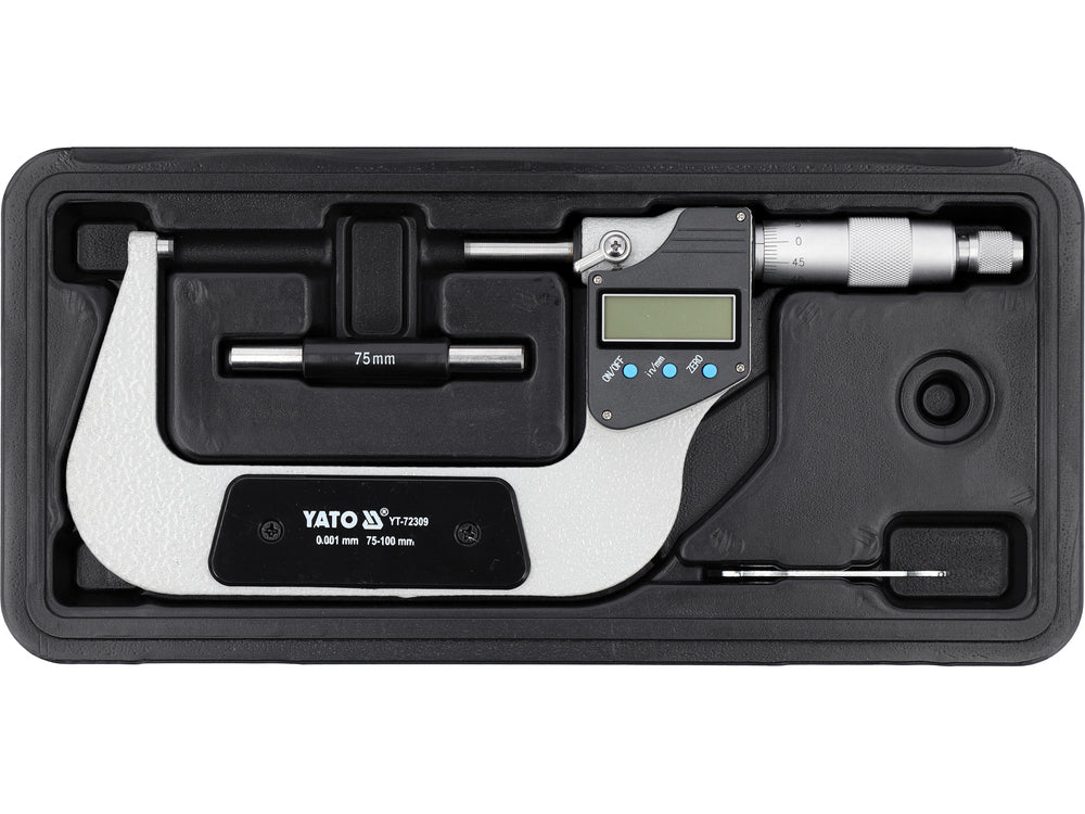 MICROMETRU DIGITAL PT EXTERIOR 75 - 100MM Yato YT - 72309 Yato - scule electrice si unelte profesionale - BricoMart