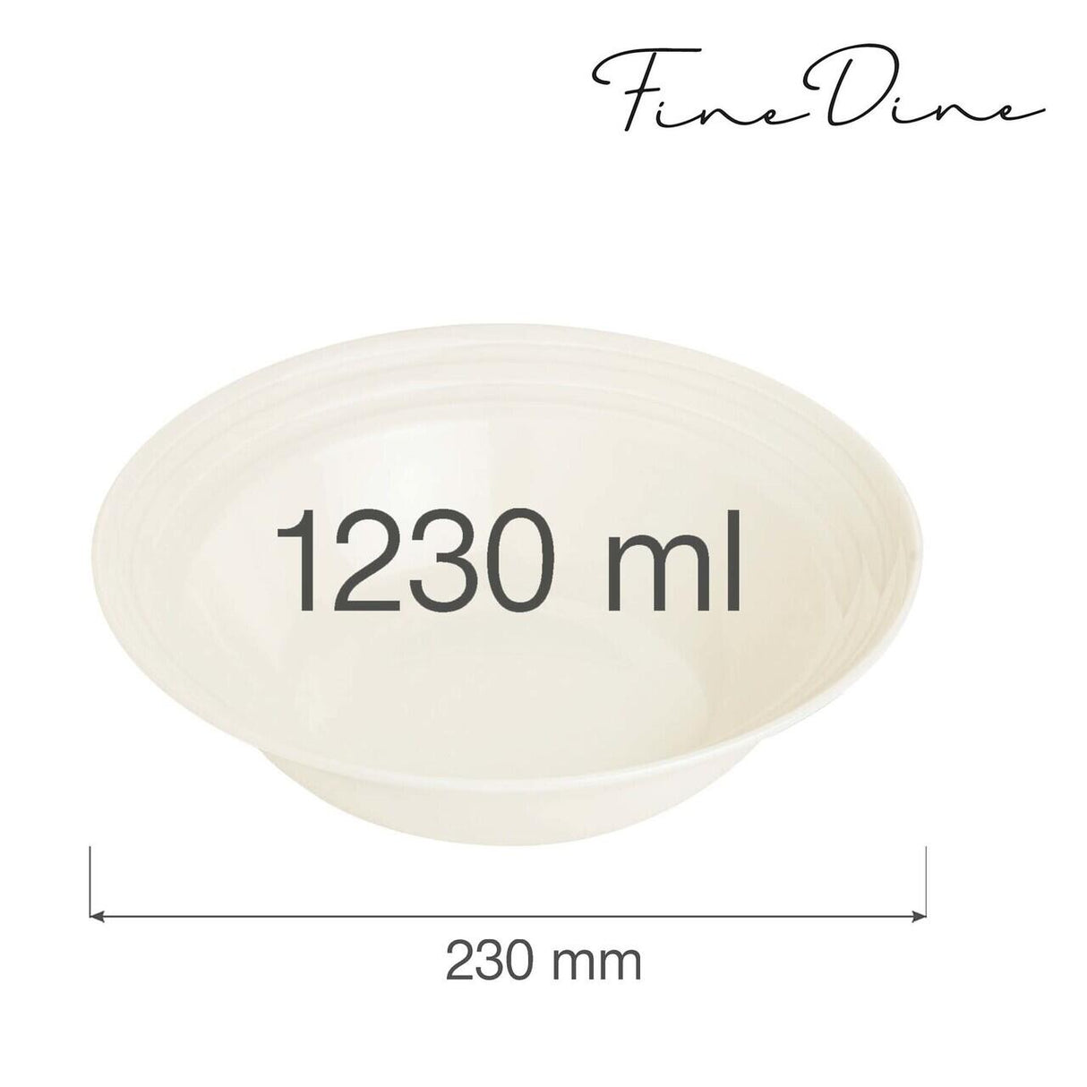 Bol Fine Dine, Crema 1230 ml, 230 mm