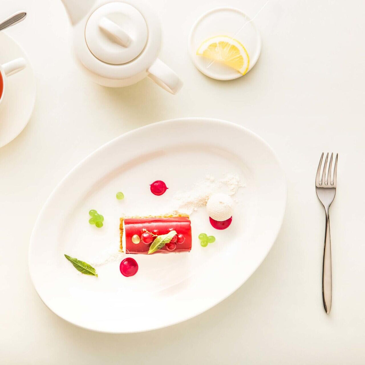 Platou oval Fine Dine, Crema 340x240 mm