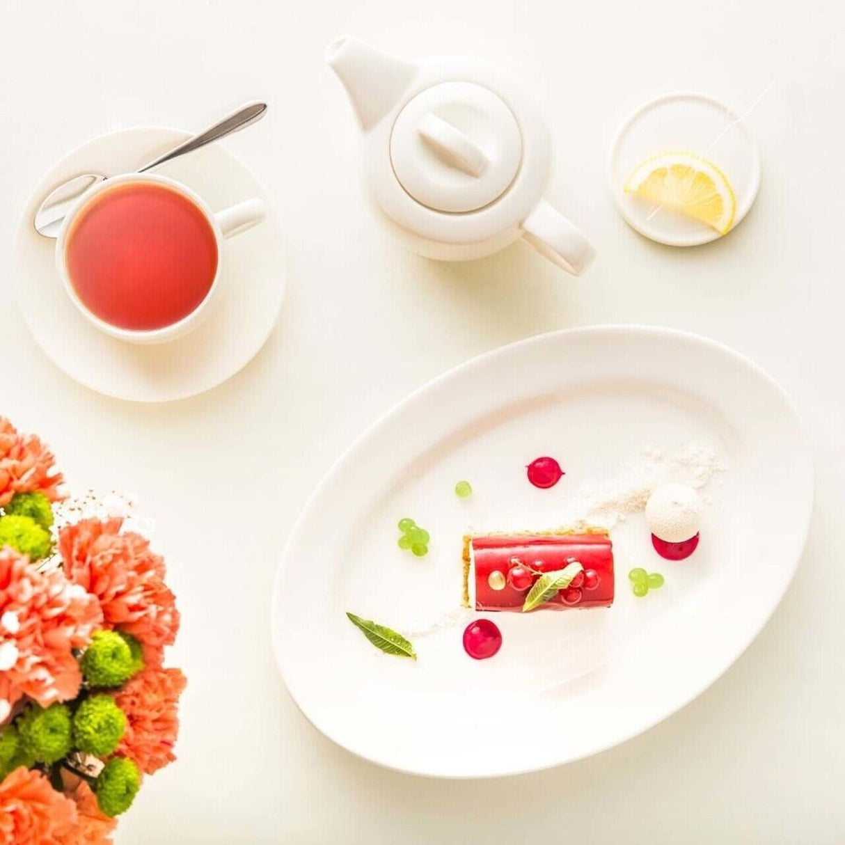 Platou oval Fine Dine, Crema 210x140 mm