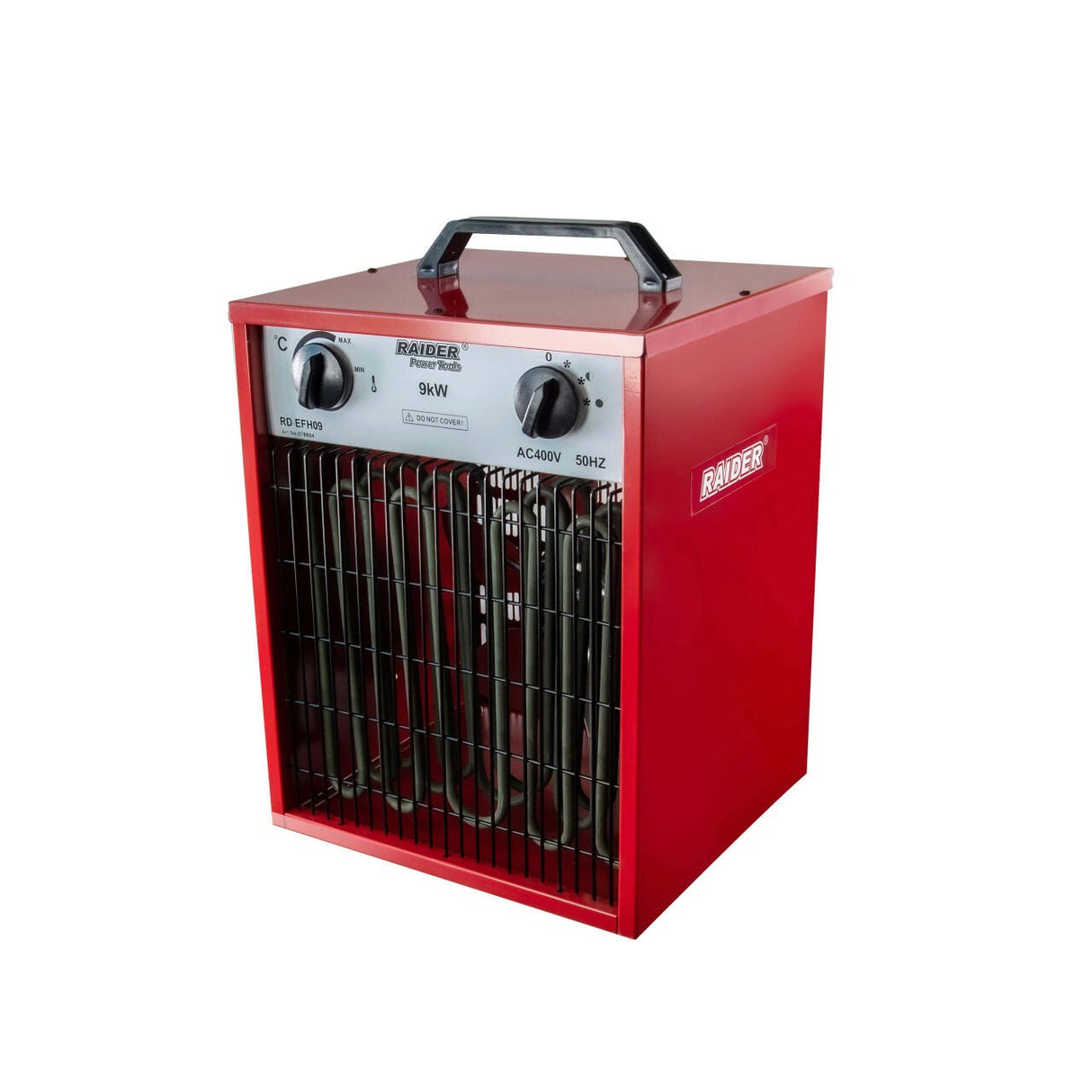RAIDER Aeroterma electrica 9kW RD - EFH09 Alimentare trifazica Maner pentru transportul facil Reglajul treptelor de putere Raider - scule electrice si unelte profesionale - BricoMart