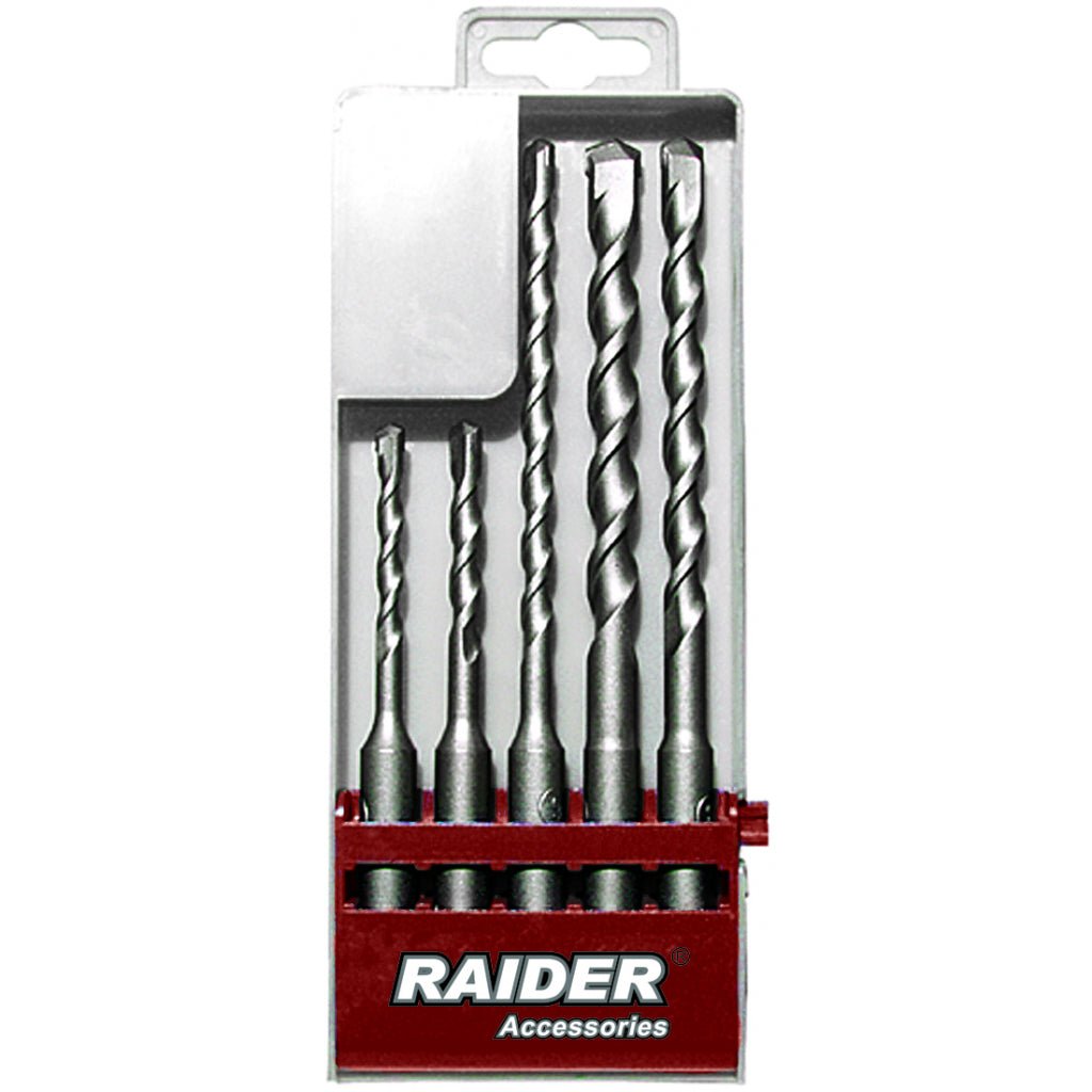 RAIDER Burghie ø5 - 10mm SDS - plus 5pcs. set Cutie de depozitare practica Raider - scule electrice si unelte profesionale - BricoMart