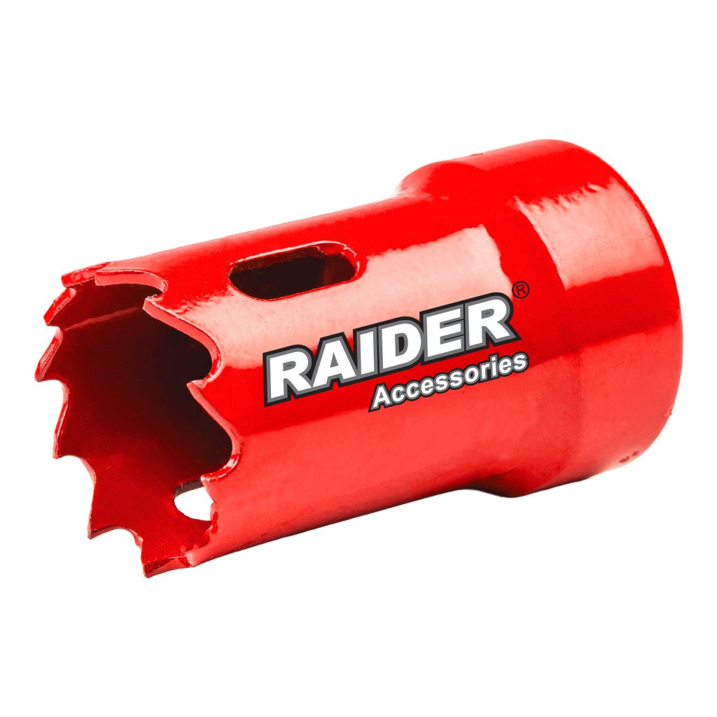 RAIDER Carota bi - metal pentru lemn si metal ø 22mm RD Precizie inalta la taierea gaurilor perfect rotunde Potrivit pentru gaurit lemn si metale neferoase Fabricat din otel ra Raider - scule electrice si unelte profesionale - BricoMart