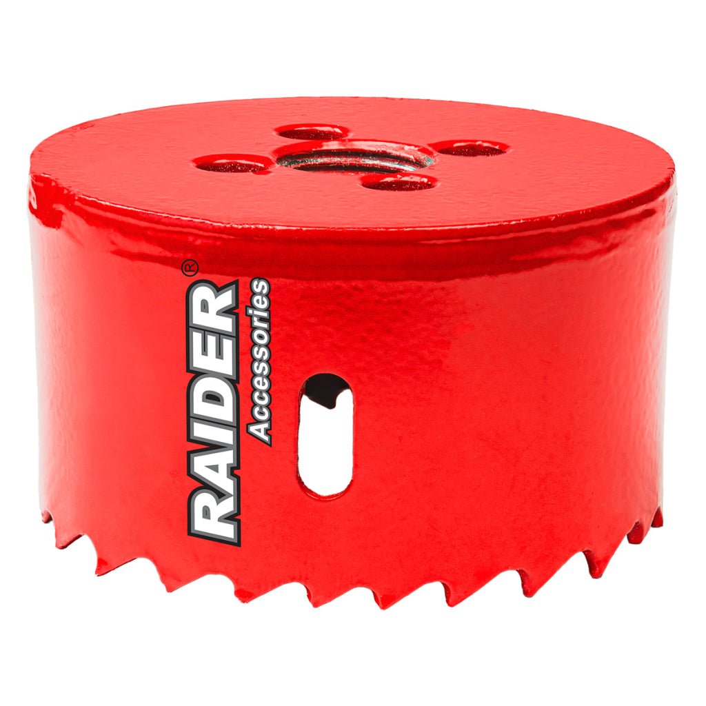 RAIDER Carota bi - metal pentru lemn si metal ø 57mm RD Precizie inalta la taierea gaurilor perfect rotunde Potrivit pentru gaurit lemn si metale neferoase Fabricat din otel ra Raider - scule electrice si unelte profesionale - BricoMart