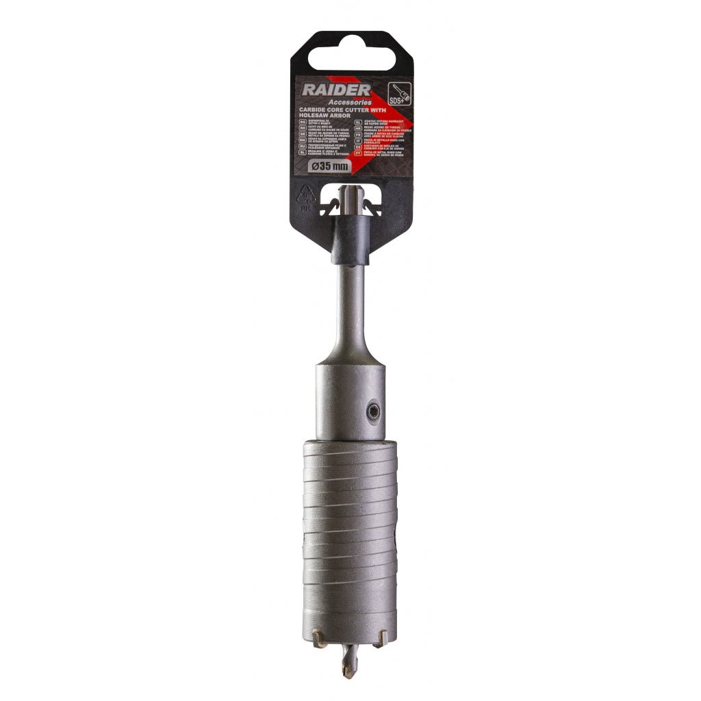 RAIDER Carota gaurire beton cu tija si burghiu 35mm SDS - plus Pentru gaurire usoara in caramida si beton Utilizare indelungata SDS - plus Raider - scule electrice si unelte profesionale - BricoMart