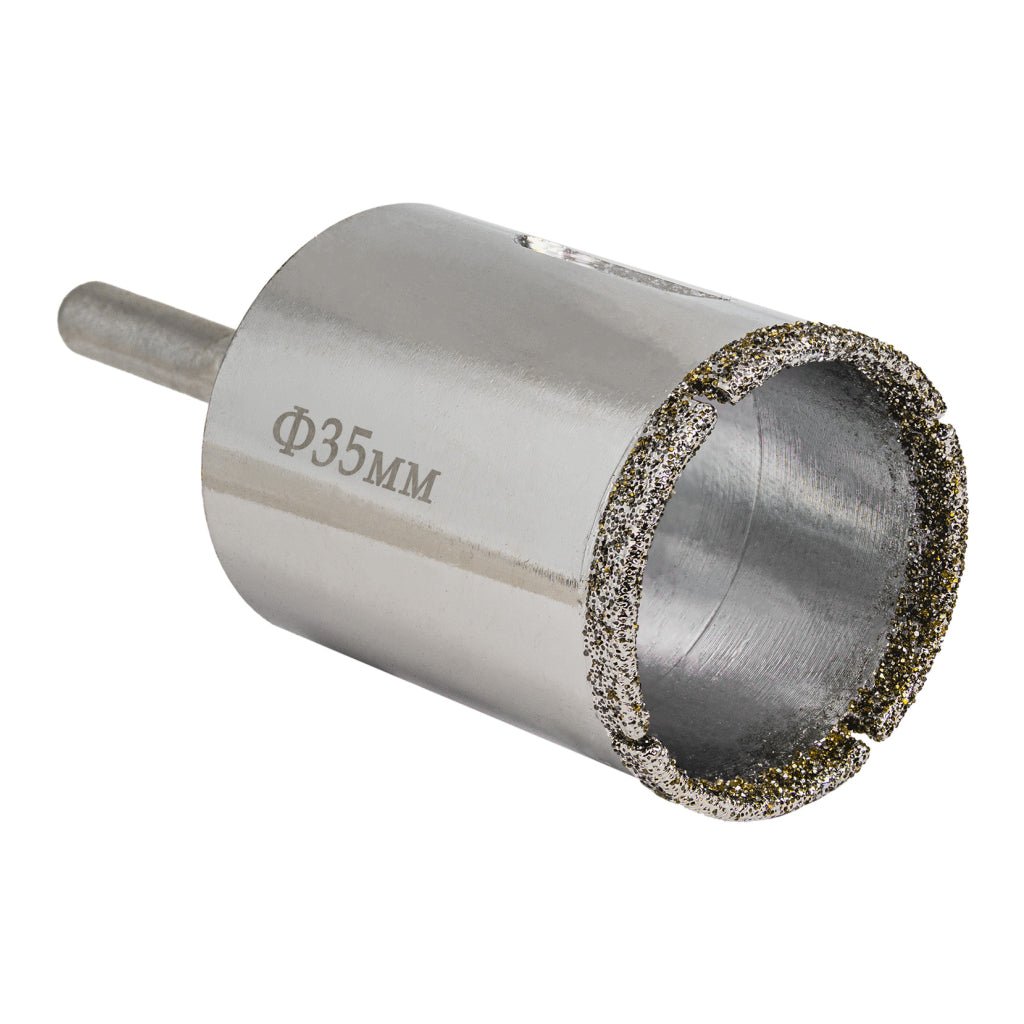 RAIDER Carota pentru placi ceramice, dimantata Ø35mm (1 3/8") RD Margini de taiere diamantate Taieturi laterale pentru racire suplimentara Potrivit pentru gaurire in placi ceramice Diam Raider - scule electrice si unelte profesionale - BricoMart