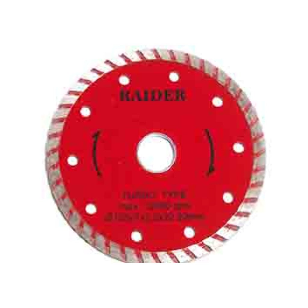 RAIDER Disc diamantat Turbo 125x22.2mm RD - DD06 Potrivit pentru beton , placi ceramice si caramizi Viteza periferica maxima: 80 m / s Raider - scule electrice si unelte profesionale - BricoMart