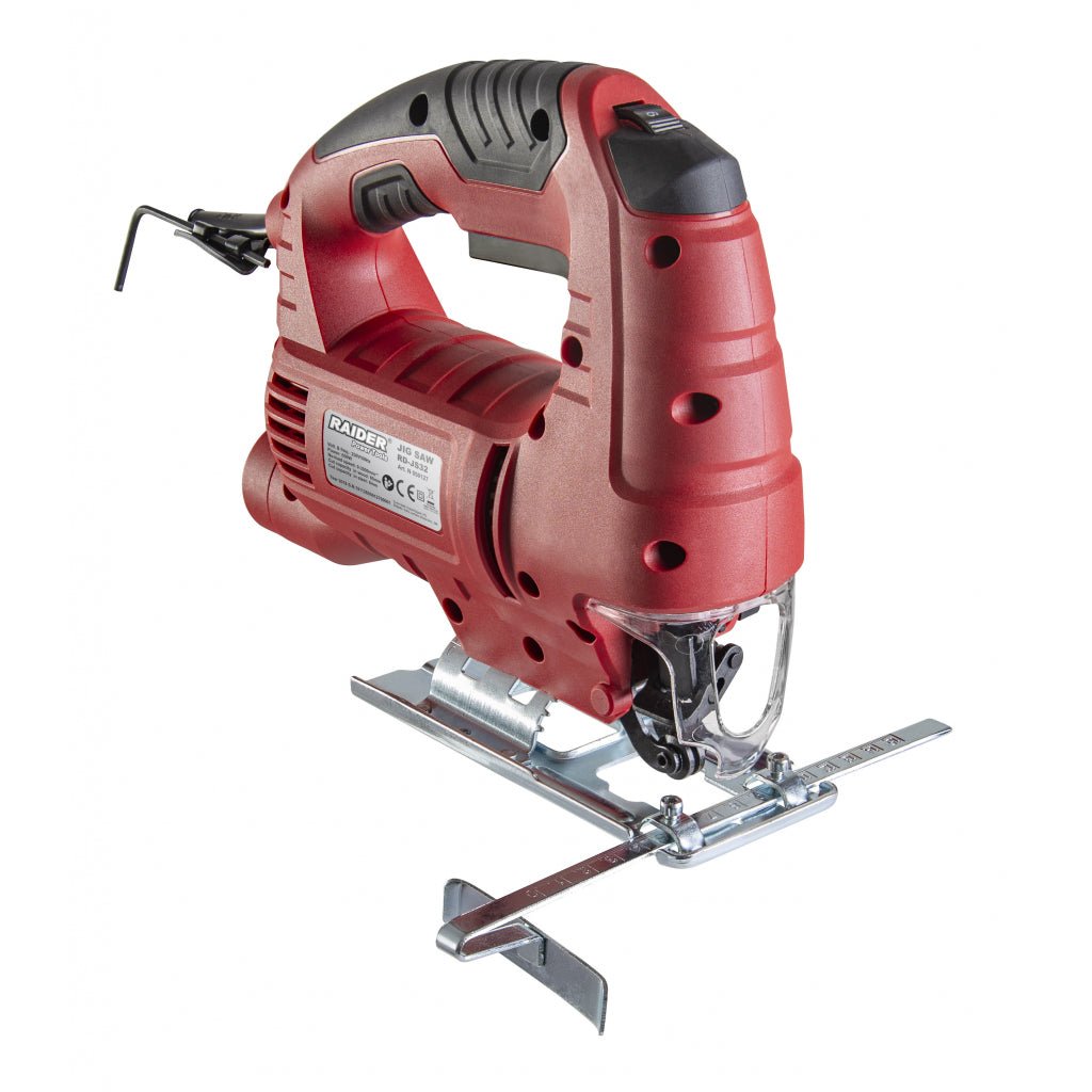 RAIDER Fierastrau pendular 650W 65mm viteza variabila RD - JS32 Adaptor colector praf Viteza ajustabila Unghi de reglaj - 45° +45° Functie pendulare cu 4 trepte Raider - scule electrice si unelte profesionale - BricoMart