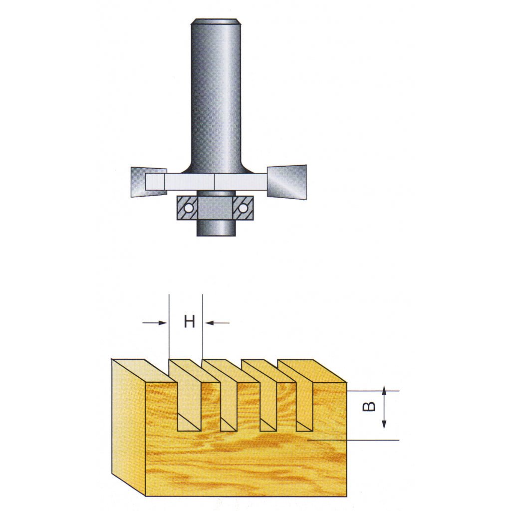 RAIDER Freza profilata ø31.75 H6.35 B9.37mm prindere ø8 mm Coada cilindrica Pentru lemn natur Cu rulment de ghidaj Raider - scule electrice si unelte profesionale - BricoMart