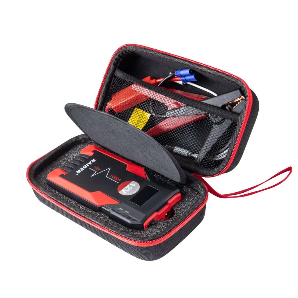 RAIDER Jump Starter Lanterna LED 8Ah 450A RD - JBC16 Ușor și portabil, ideal pentru depozitare chiar și în torpedoul mașinii Are o baterie cu polimer de litiu Lanterna LED o Raider - scule electrice si unelte profesionale - BricoMart