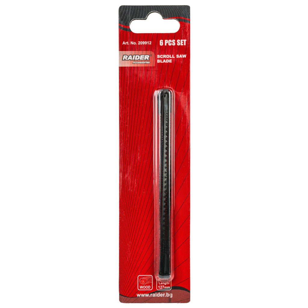 RAIDER Lama ferestrau pentru ferestrau de banc 127x3x0.4mm 6 buc Pentru lemn Raider - scule electrice si unelte profesionale - BricoMart