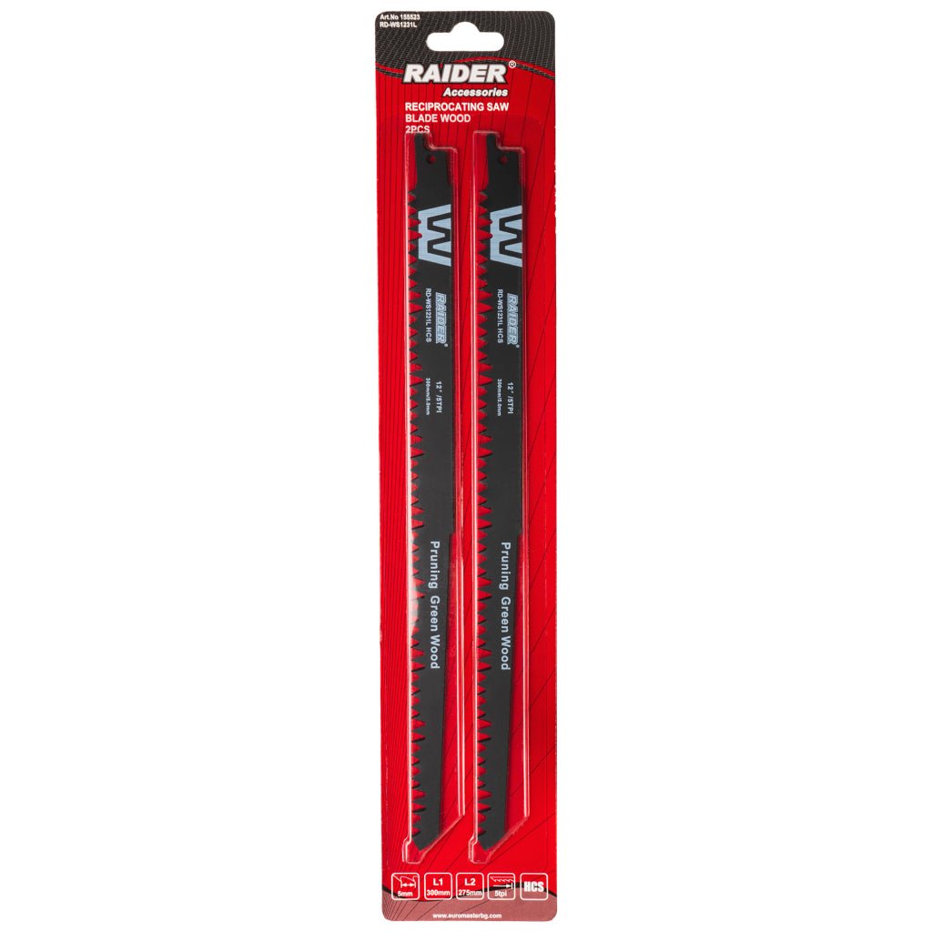 RAIDER Lama fierastrau sabie lemn 300mm 5mm 5TPI 2pcs. RD-WS1231L Raider - scule electrice si unelte profesionale - BricoMart