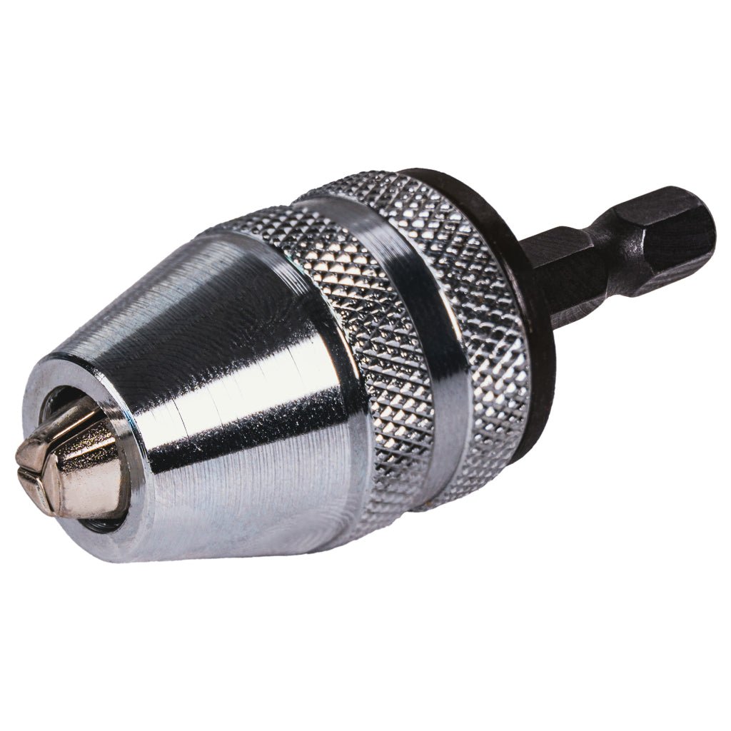 RAIDER Mandrina pentru surubelnita HEX 1/4" 8mm metalic Mecanismul de autostrângere asigură atașarea rapidă Construcția metalică garantează durabilitate și rezistență la uzură, Raider - scule electrice si unelte profesionale - BricoMart