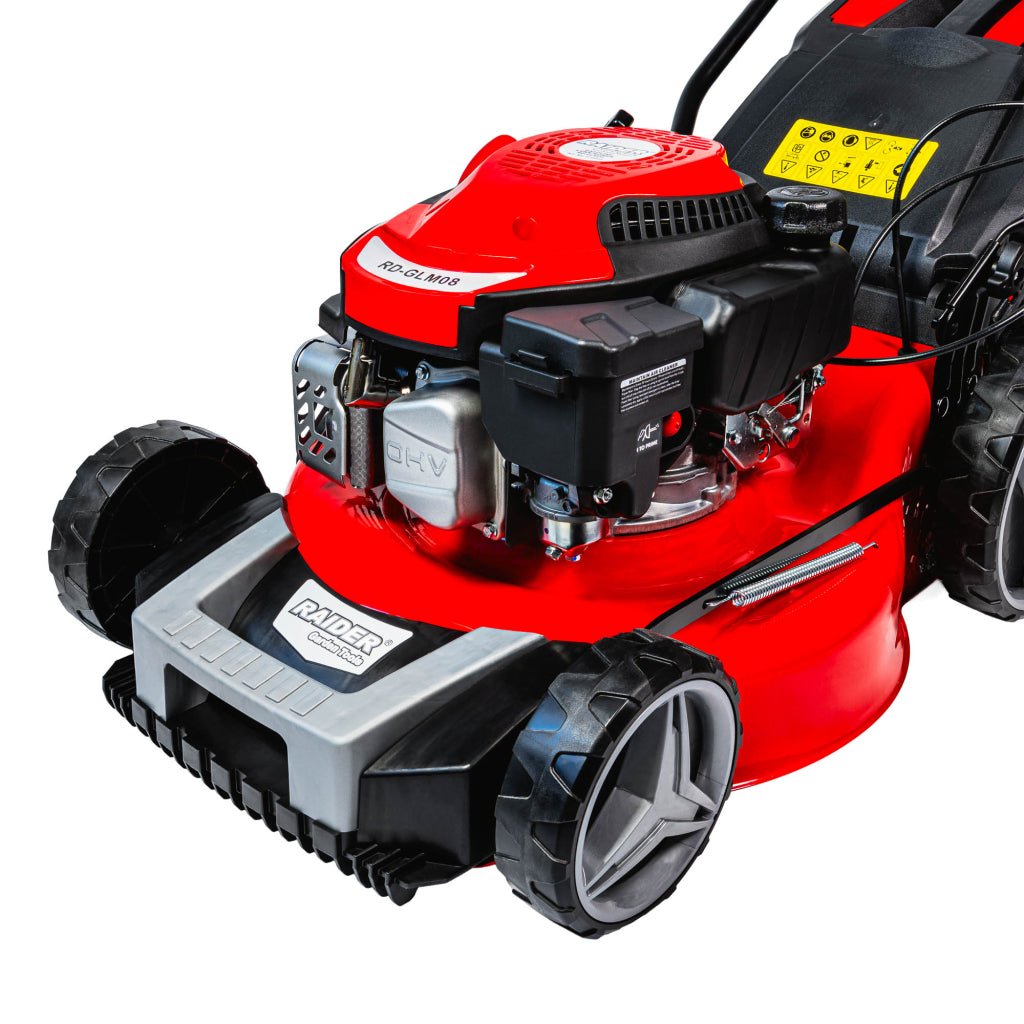RAIDER Masina de tuns iarba autopropulsie 3.4cp 46cm 4in1 RD - GLM08 Sac colector - 60 litri Ajustarea inaltimii de taiere Latime taiere - 460 mm Raider - scule electrice si unelte profesionale - BricoMart