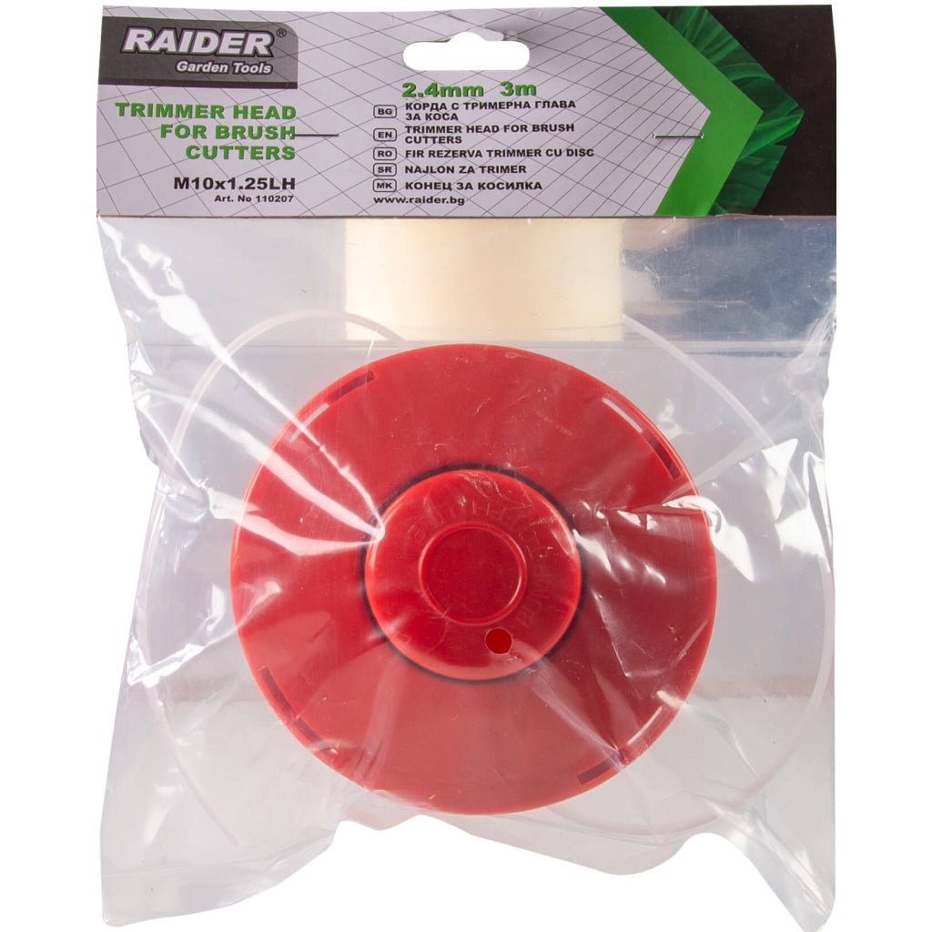 RAIDER Mosor cu fir pentru motocoasa ø2.40mm x 3m M10x1.25LH RD Carcasa din plastic Raider - scule electrice si unelte profesionale - BricoMart