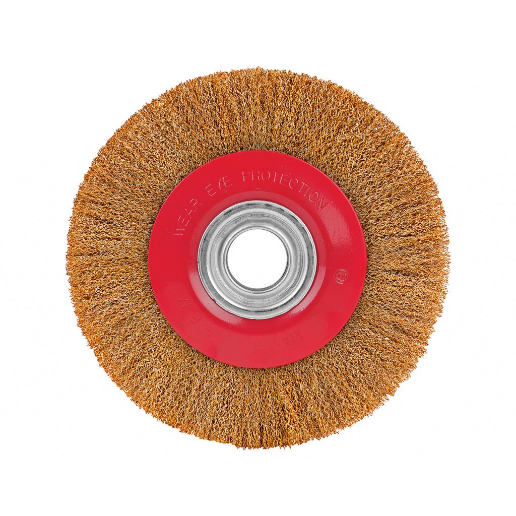 RAIDER Perie circulara din sarma otel acoperire alama 6/150mm Perie de sarma din otel cu acoperire de alama Raider - scule electrice si unelte profesionale - BricoMart