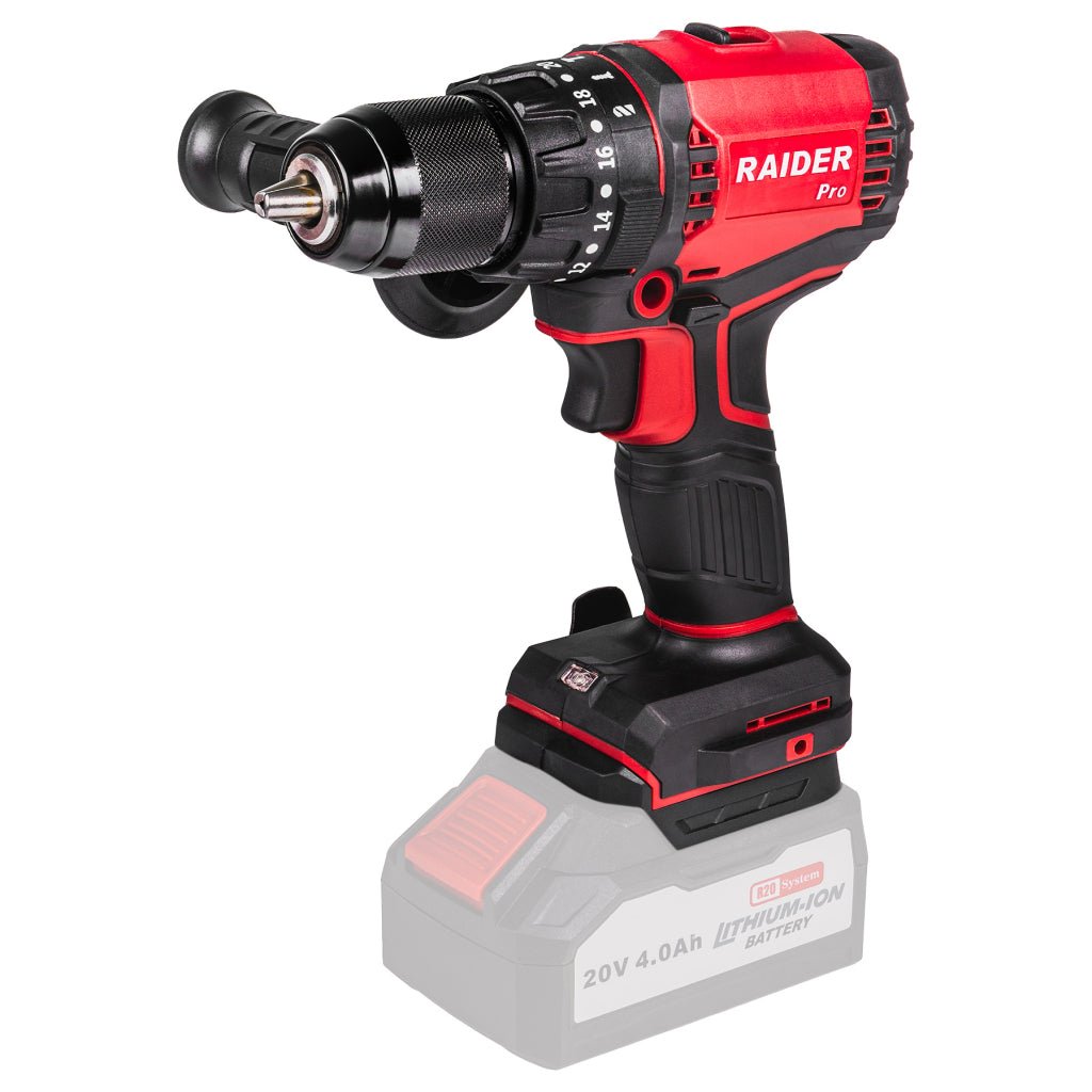 RAIDER R20 Bormasina cu percutie brushless 13mm60Nm Solo RDP - YBID20 Motorul fără perii oferă o eficiență mai mare, o durată de viață mai lungă a sculei și o uzură mai mică Dispune de o man Raider - scule electrice si unelte profesionale - BricoMart