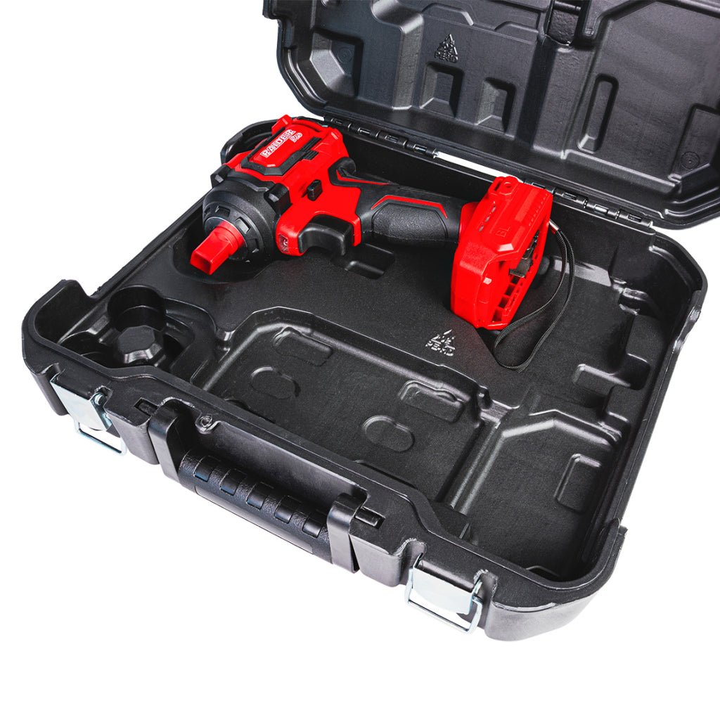 RAIDER R20 Cheie de impact 1/2" 400Nm valiza SOLO RDP - BCBIW20 Motor brushless puternic – oferă eficiență maximă și durată de viață extinsă a bateriei Cuplu maxim: 550 Nm – potrivit p Raider - scule electrice si unelte profesionale - BricoMart