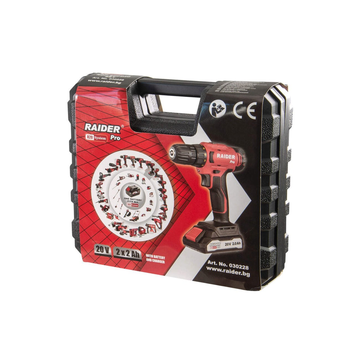 RAIDER R20 Masina de gaurit 2 viteze 10mm 44Nm 2x2Ah RDP - SPCD20 20 + 1 trepte Schimbare rapidă și ușoară a direcției de rotație Comutator de viteze Mandrina rapida Design ergonomic Ilu Raider - scule electrice si unelte profesionale - BricoMart