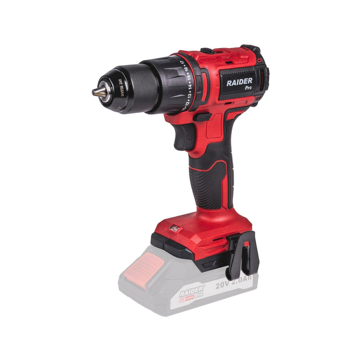 RAIDER R20 Masina de gaurit brushless 10mm 40Nm Solo RDP - YBD20 Motor puternic fără perii pentru performanță ridicată și durată de viață lungă Design ergonomic și construcție bine echi Raider - scule electrice si unelte profesionale - BricoMart