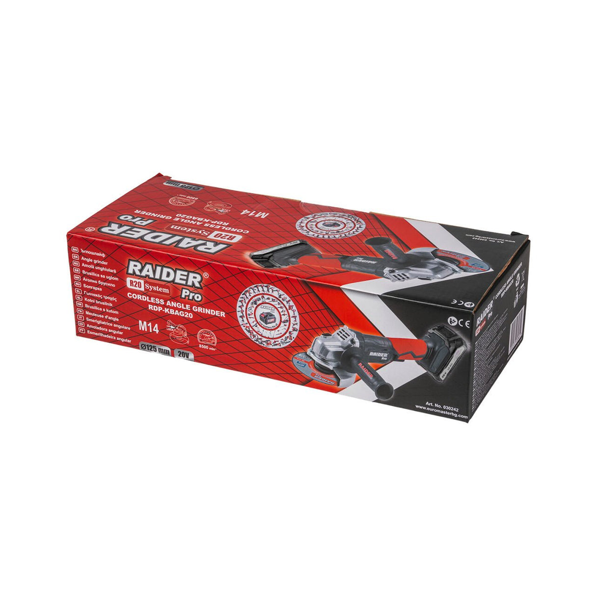 RAIDER R20 Polizor unghiular Ø125mm 4Ah RDP - KBAG20 Design compact și ușor – Polizorul unghiular R20 Ø125mm este extrem de convenabil de utilizat chiar și în locuri greu ac Raider - scule electrice si unelte profesionale - BricoMart