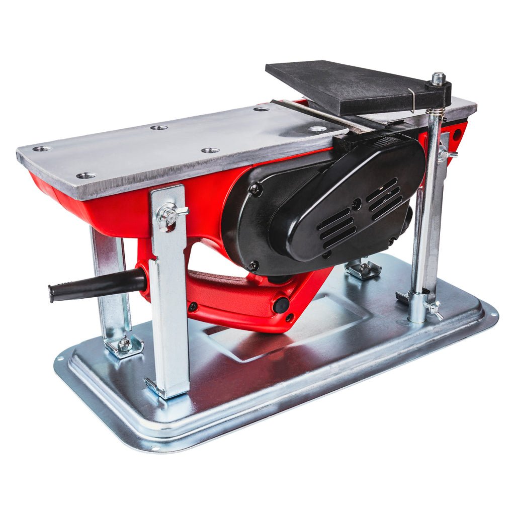 RAIDER Rindea electrica 900W 110х3mm cu stand RDP - EP18 Un motor puternic de 900 W asigură productivitate și eficiență ridicate atunci când se lucrează cu diferite tipuri de le Raider - scule electrice si unelte profesionale - BricoMart