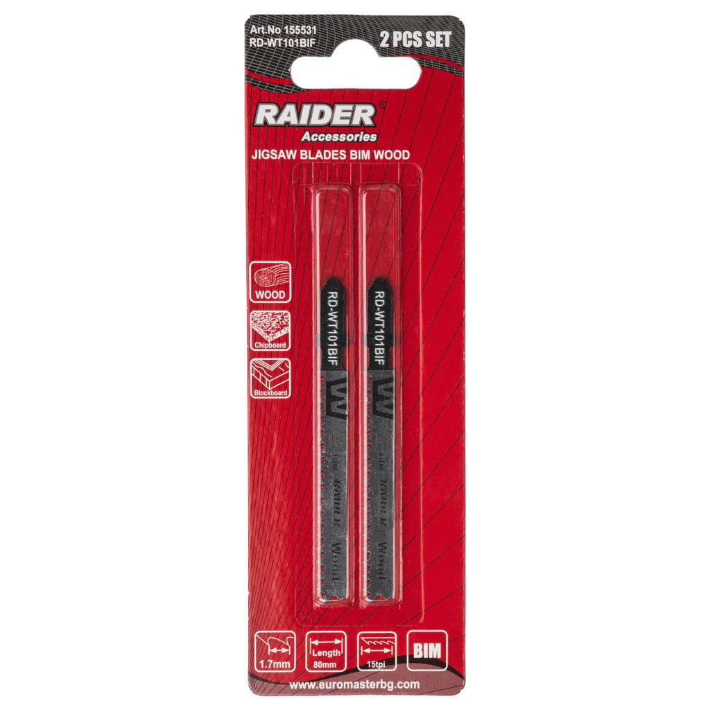 RAIDER Set 2 lame fierastrau pend. BIM lemn 80mm 15TPI RD-WT101BIF Raider - scule electrice si unelte profesionale - BricoMart