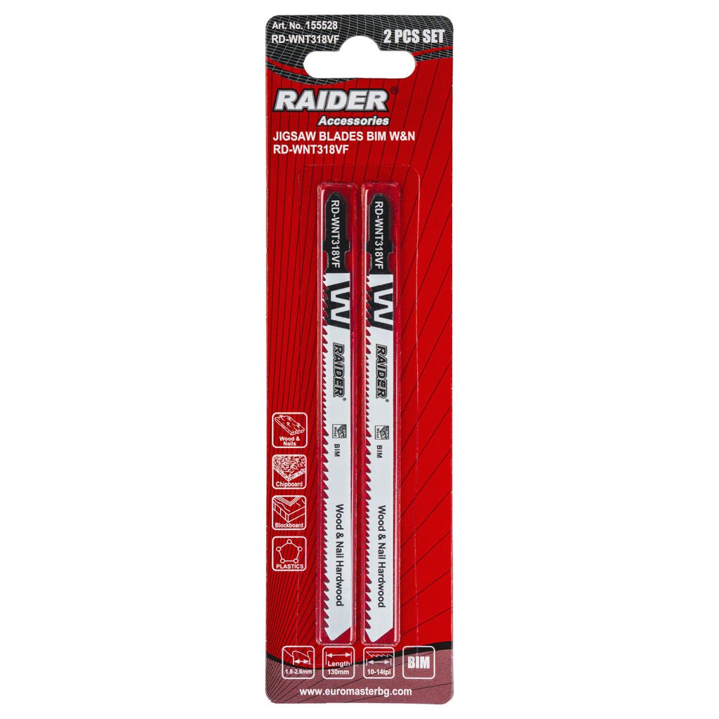 RAIDER Set 2 lame fierastrau pend.BIM W&N 130mm10 - 14TPI RD - WNT318VF Cuțitul este fabricat din material bimetalic (BIM), care combină avantajele a două metale diferite – oțelul și aliajele Raider - scule electrice si unelte profesionale - BricoMart