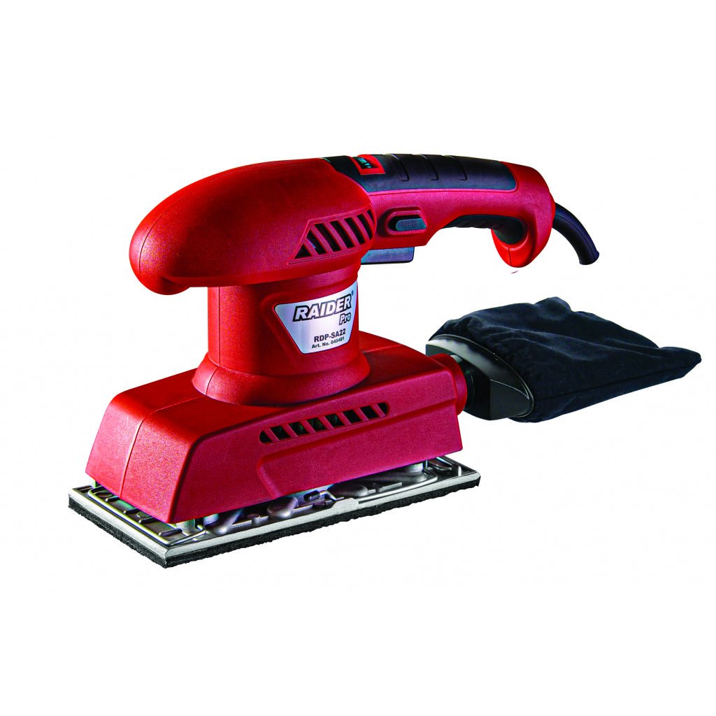 RAIDER Slefuitor cu vibratii 200W 90x187mm RDP - SA22 Colector praf Turatie reglabila Raider - scule electrice si unelte profesionale - BricoMart