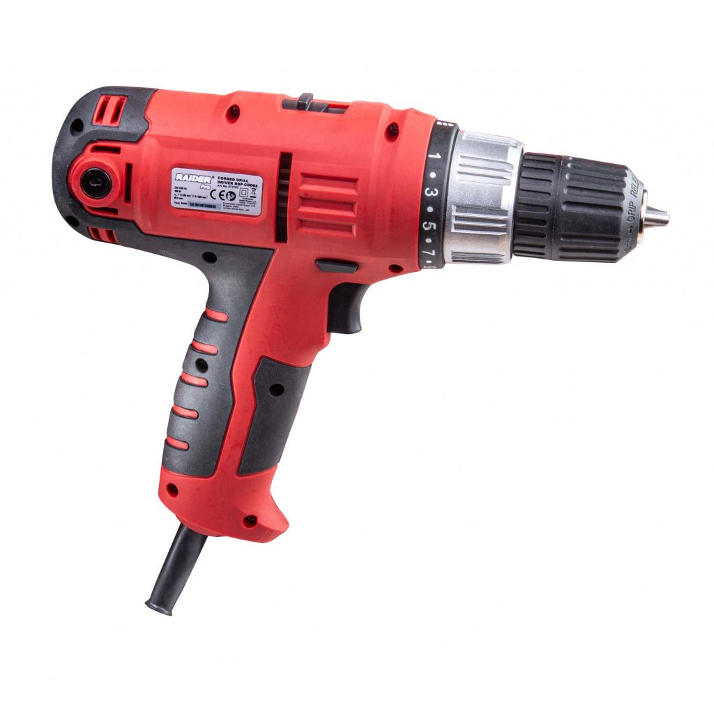 RAIDER Surubelnita electrica cu fir 300W , 2 vit. 35 Nm RDP - CDD02 Ajustarea vitezei din butonul de pornire Mandrina automata Controlul cuplului 2 - trepte de viteza Raider - scule electrice si unelte profesionale - BricoMart