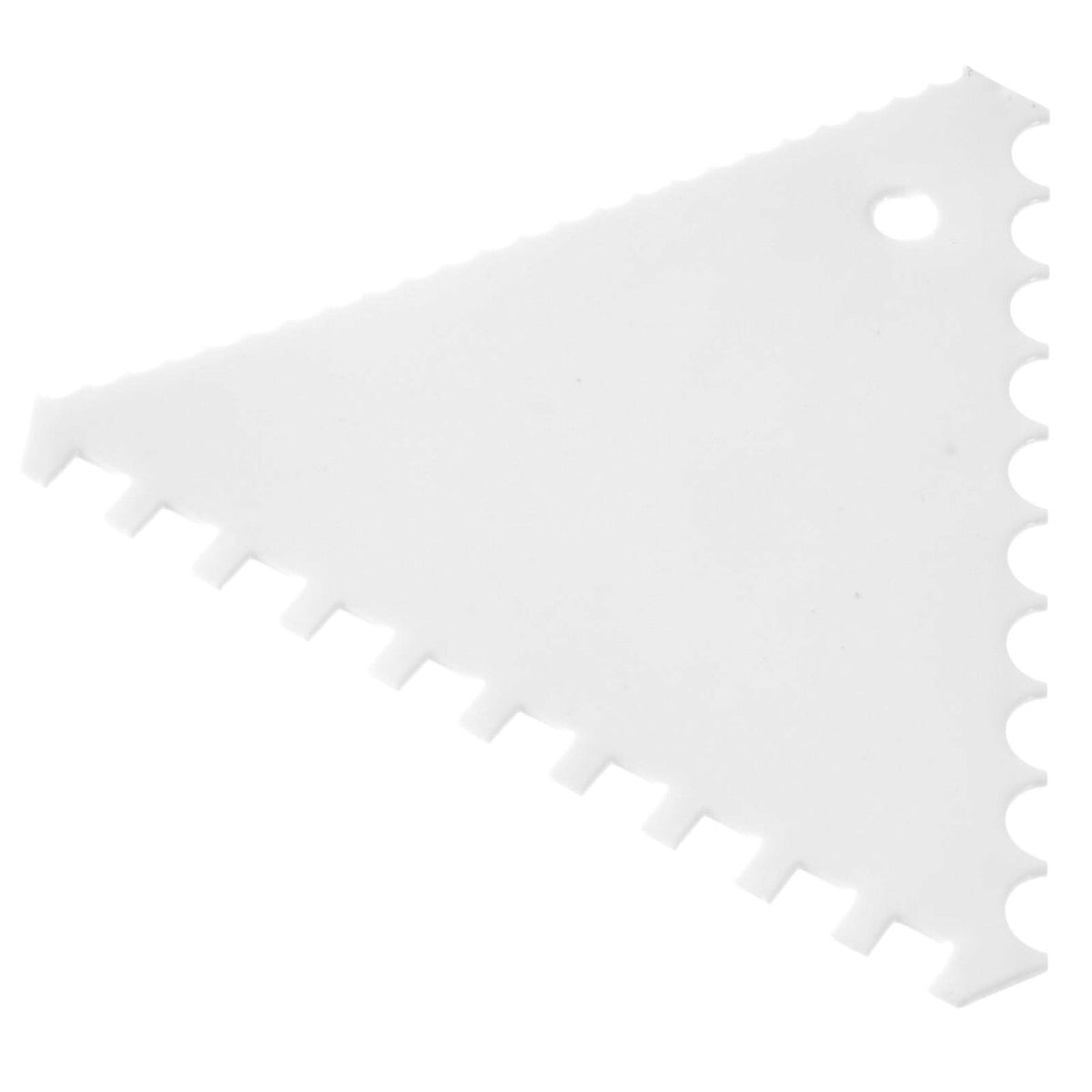 Razuitor aluat Hendi triunghiular cu margini zimtate, dinti mari 110x110mm, 6 buc/set