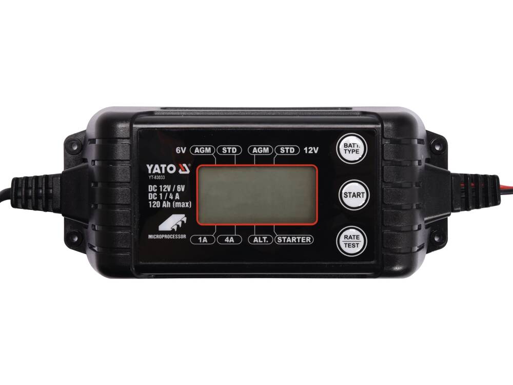 REDRESOR DIGITAL, 6/12V, YATO YT-83033 1/4A, 120AH MAX YATO - scule electrice si unelte profesionale - BricoMart