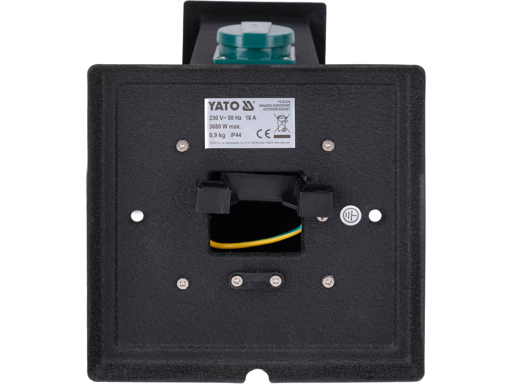 Priza de gradina stalp din otel YATO YT-81276, IP44, 2 x 230 V cu programator - imagine 9