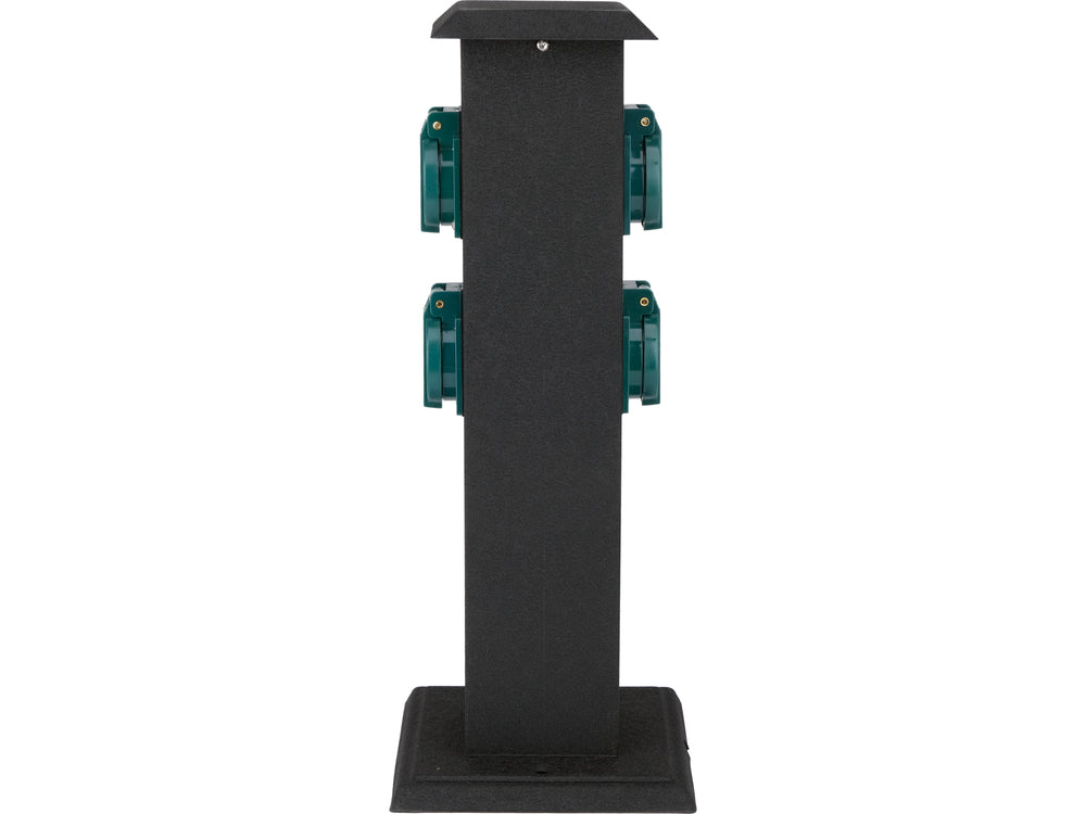 Priza de gradina stalp din otel YATO YT-81275, IP44, 4 x 230 V - imagine 3