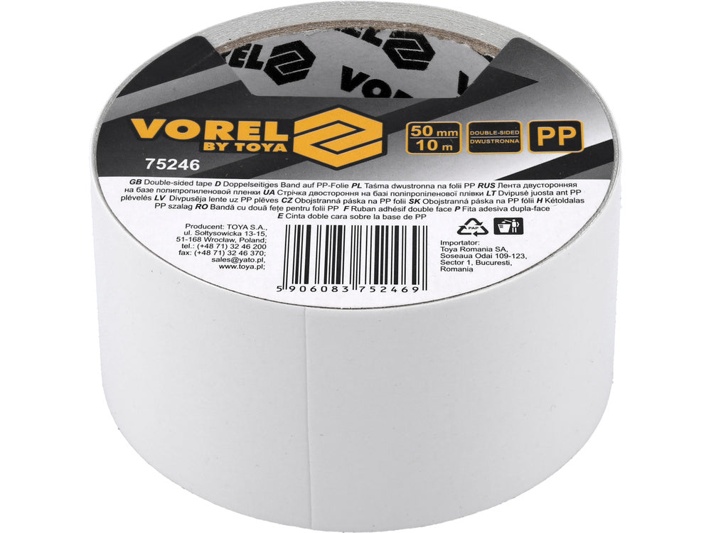 BANDA DUBLU-ADEZIV 50MMX10M VOREL 75246