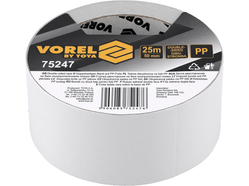 BANDA DUBLU-ADEZIV 50MMX25M VOREL 75247