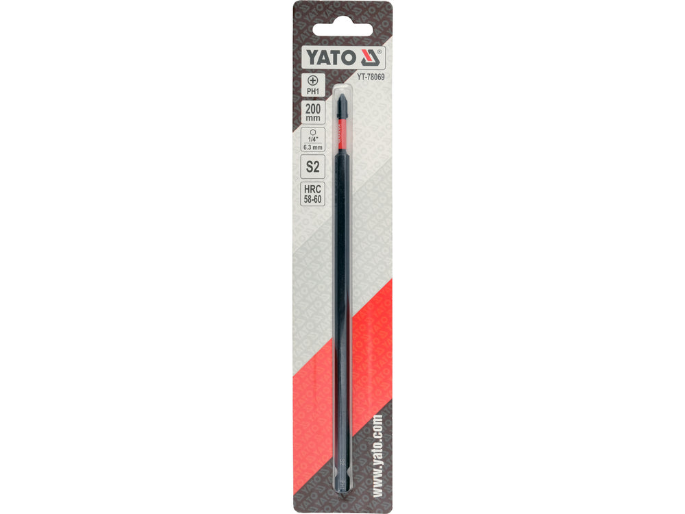 Bit de impact YATO YT-78069, 1/4, 200 mm PH1, 1 buc. - imagine 4