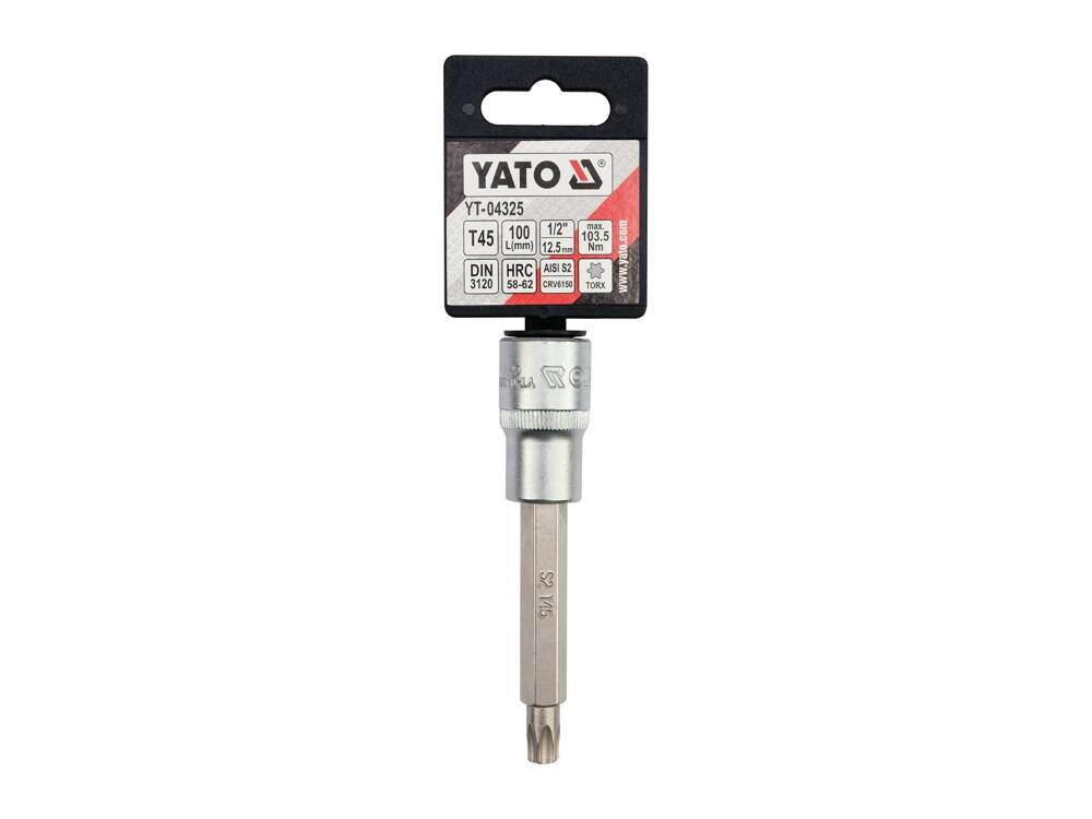 BIT TORX CU YATO YT-04325 ADAPTOR 1/2, T45, 100MM