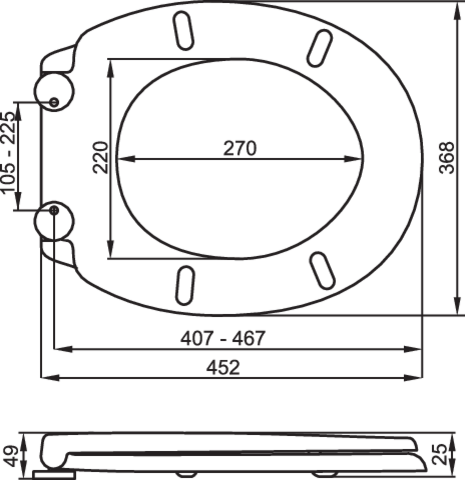 CAPAC TOALETA SUPER FALA 75469 SLIM ,  marime universala , duroplast antibacterian