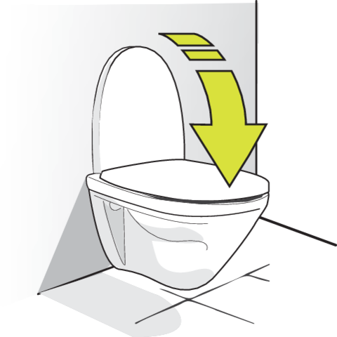 CAPAC WC 2-IN-1, FALA 75472 PP-D, INCHIDERE LENTA