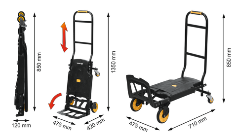 CARUCIOR PLIABIL 2IN1, VOREL 78663 130KG