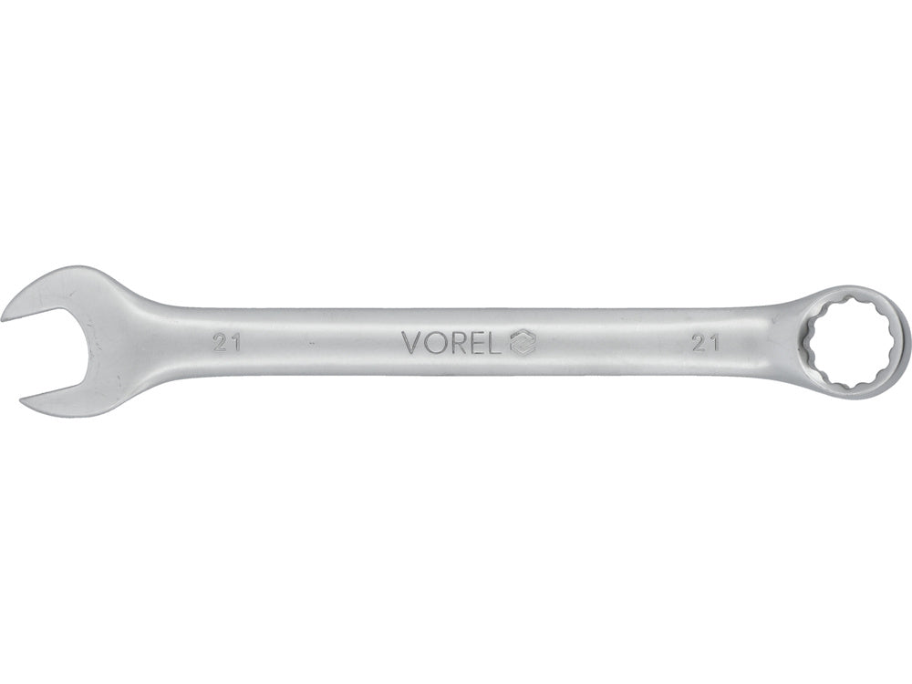 SZATÉN GYŰRŰVILÁGZATÚ VILLÁSKULCS, VOREL 51686 CR-V, 21MM