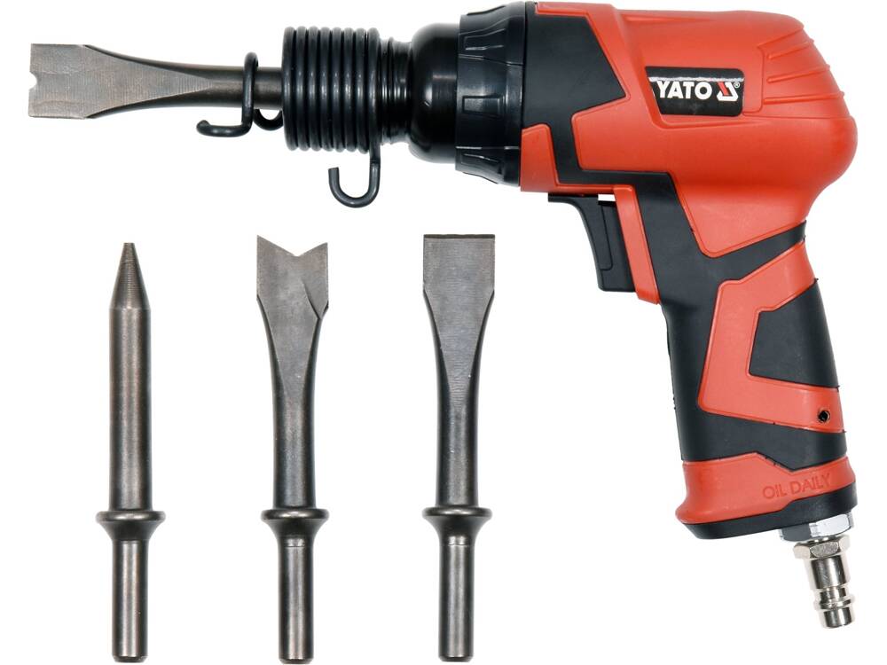 PNEUMATIKUS KALAPÁCS, YATO YT-09904 NYOMÁS 0,63 MPA, 4 VÉSŐT TARTALMAZ