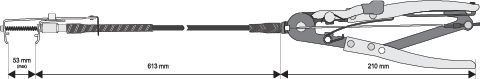 CLESTE PENTRU COLIERE YATO YT-0653 FURTUN, CU CABLU