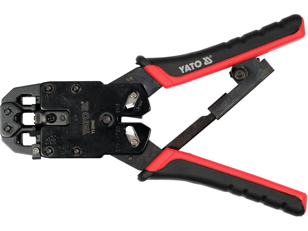 CLESTE PENTRU SERTIZAREA YATO YT-22443 MUFELOR RJ45, RJ10, RJ11