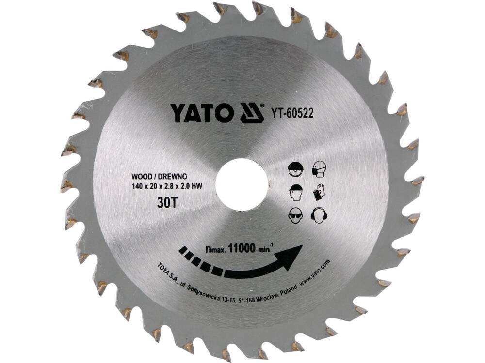 YATO YT-60522 KÖR TÁRCSA FA 140X30TX20MM