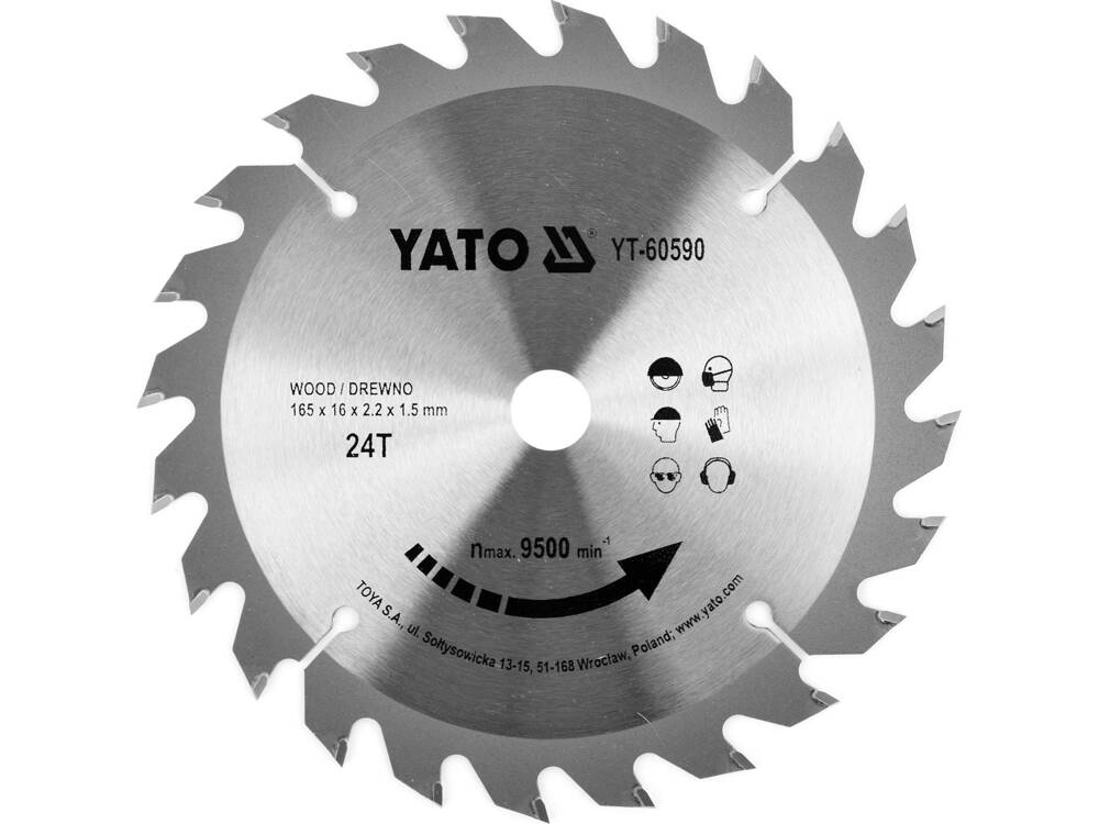 DISC CIRCULAR PENTRU YATO YT-60590 LEMN 165X24TX16MM