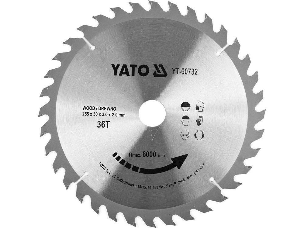 DISC CIRCULAR PENTRU YATO YT-60732 LEMN 255X36TX30MM