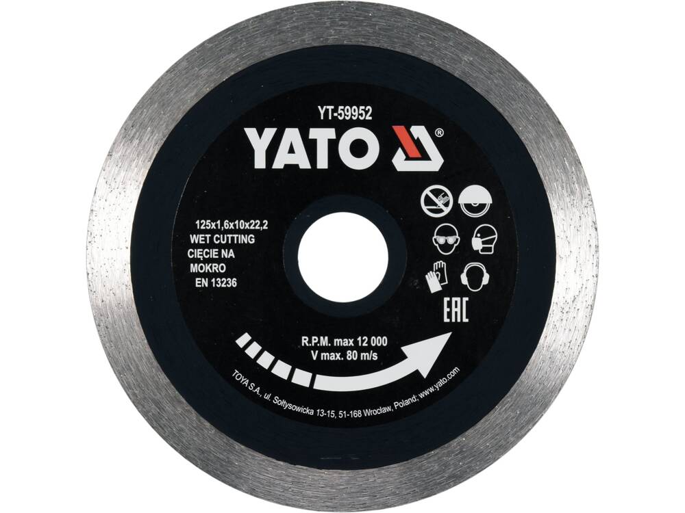 DISC DIAMANTAT 125MM, YATO YT-59952 PENTRU CERAMICA